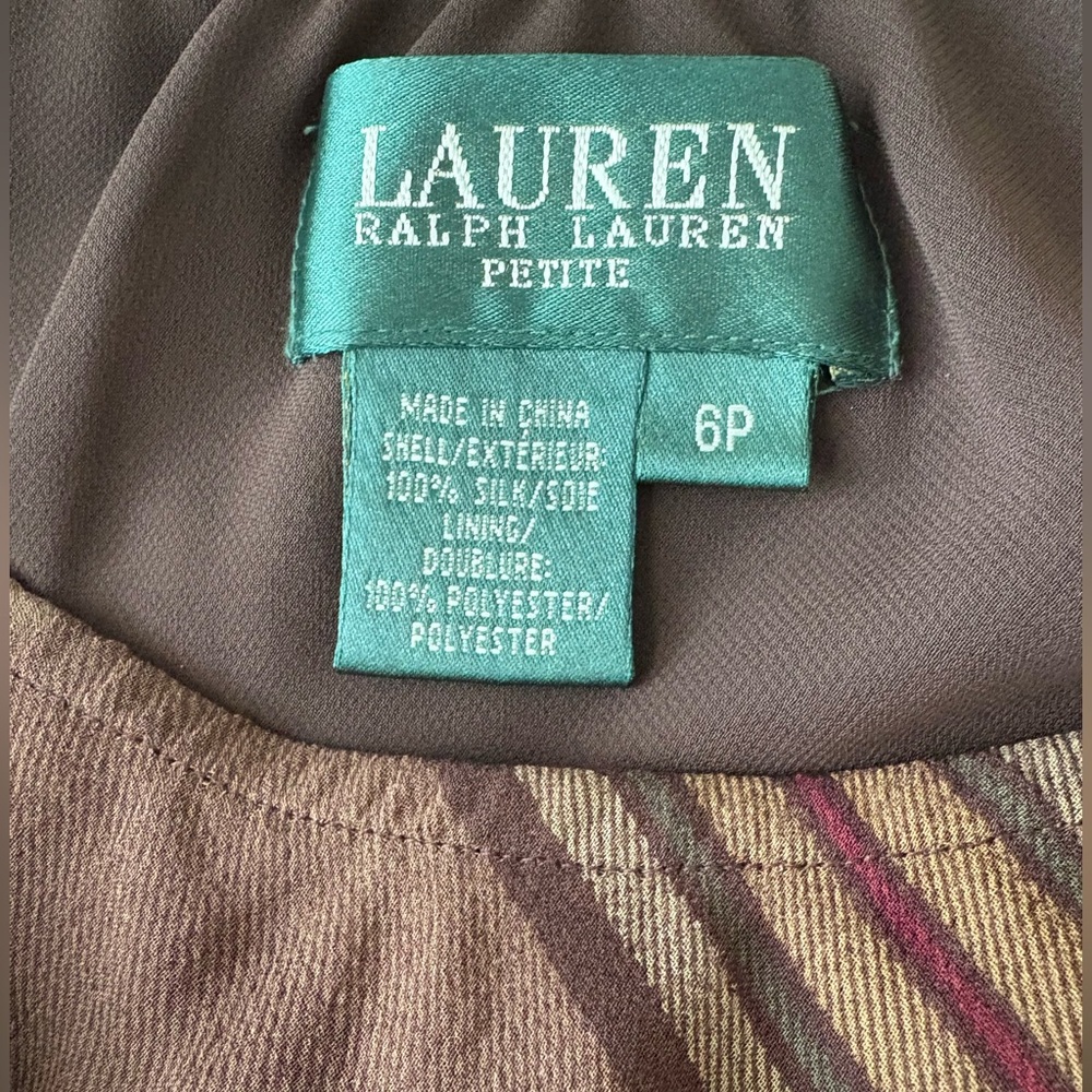 New Ralph Lauren 100% Silk Asymmetrical Plaid Skirt – Flowy Handkerchief Hem - Picture 5 of 5